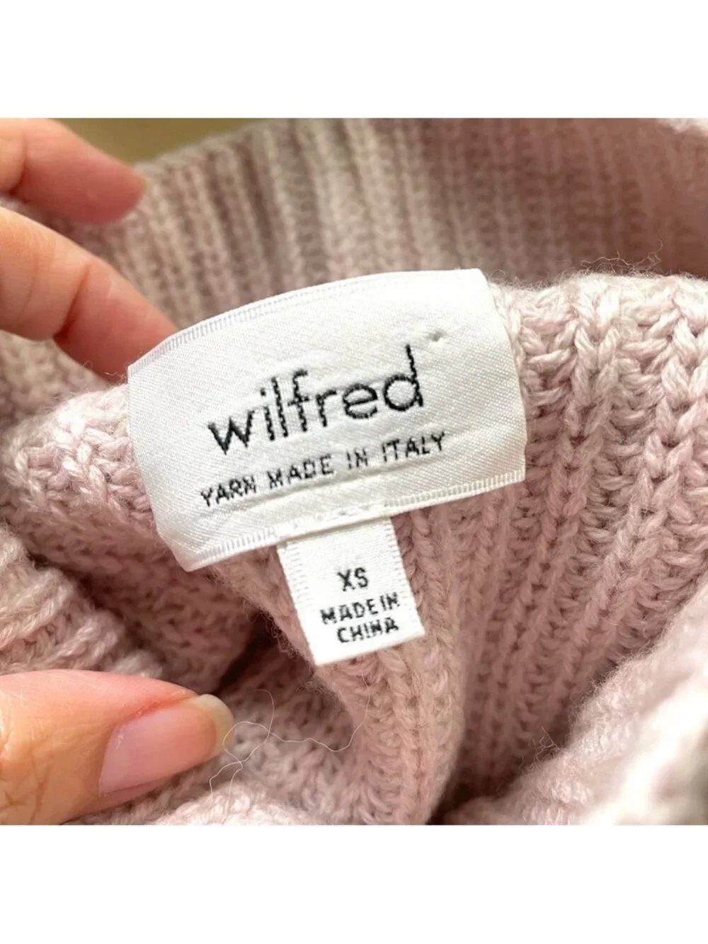 Aritzia Wilfred Pink Durandal Merino Wool Sleeveless Sweater - XS